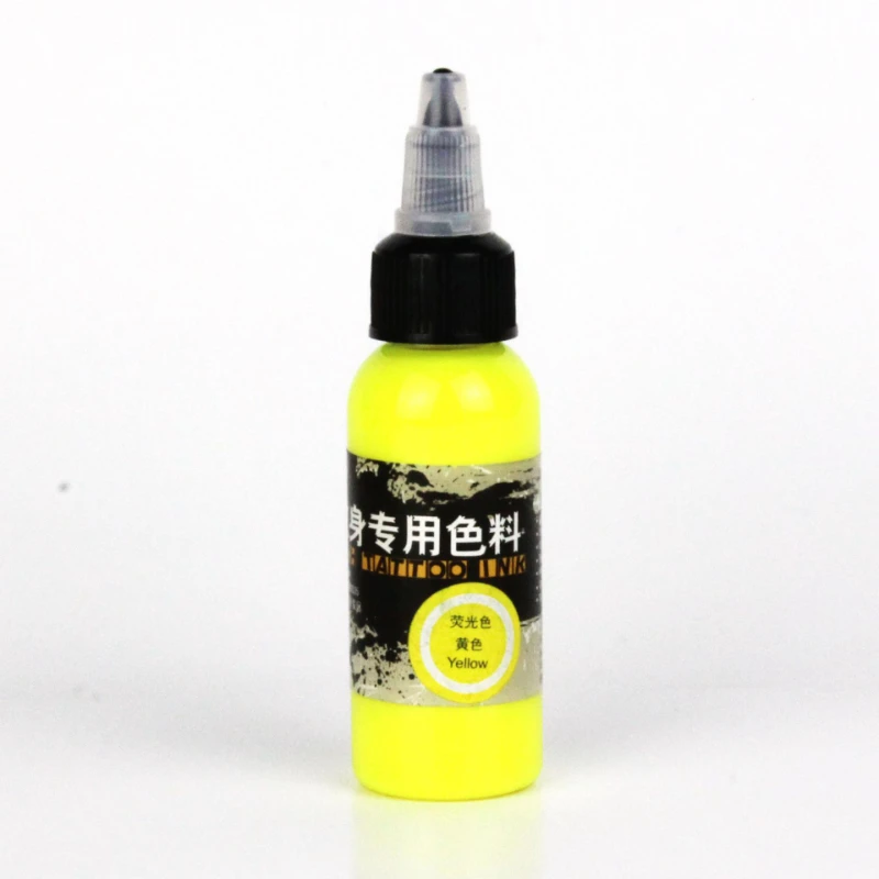 5 Colors Temporary Night Light Tattoo Ink Professional Safe Disposable Easy Coloring Body Colored Drawing Airbrush Pigment 30ml