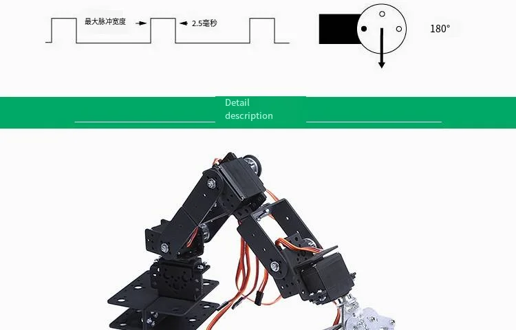 S19dbb15806444f4b96b9ed93c5b24a3ev 360 Degrees 6 DOF Robot Metal Alloy Mechanical Arm Claw Kit MG996R for Arduino Robotics Kit Educational Ps2 Programmable Toys