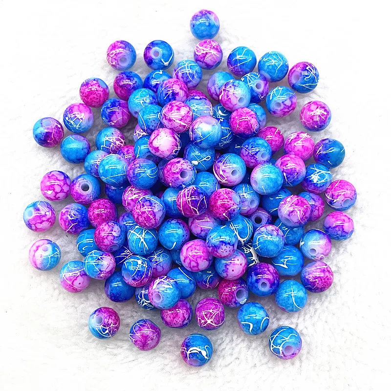 thumbnail image 1 of Cuentas espaciadoras sueltas de vidrio redondas Liuwei 4 mm 6 mm 8 mm 10 mm para hacer joyas pulseras collares y pendientes hechos a mano, 1 of 5