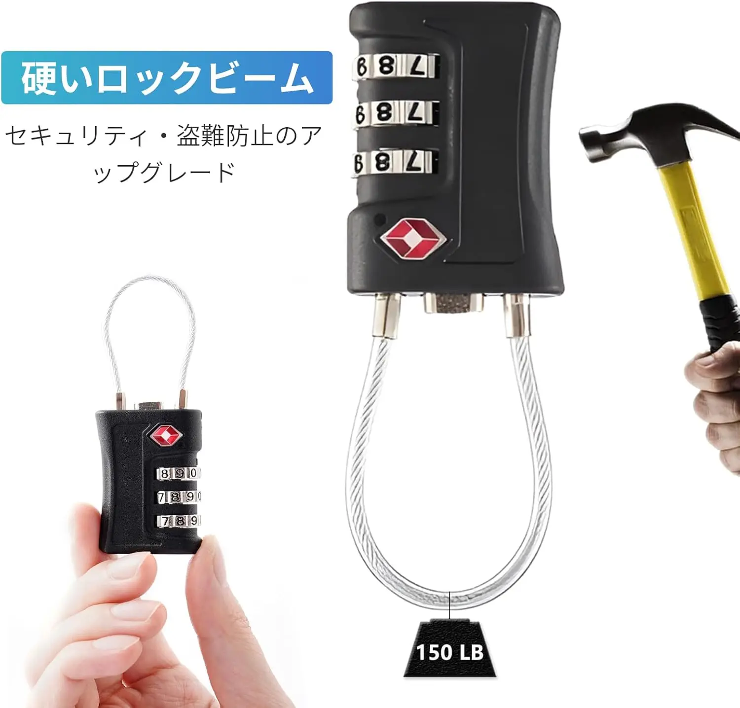 กุญแจล็อครหัส 3 หลัก TSA ใหม่ อุปกรณ์ป้องกันการโจรกรรม ล็อครหัสผ่านศุลกากร กุญแจล็อคกระเป๋าเดินทางแบบมีรหัส สำหรับการเดินทาง 1