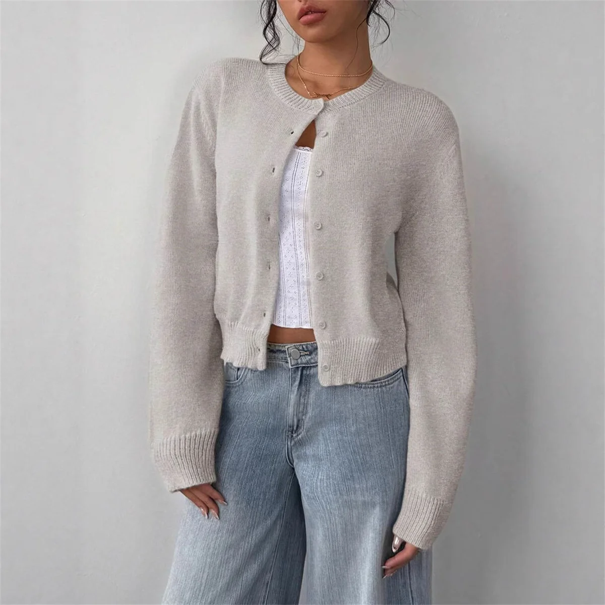 Knitted Single-Breasted Cardigan 3