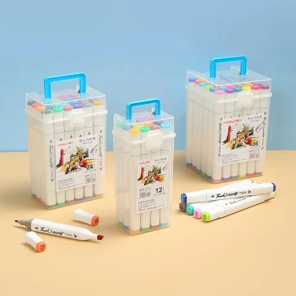 

Wholesale & Dropshipping ！1 Set Marker Pen Alcohol Based Multifunctional Dual Head Drawing Colouring Art Marker School Supplies