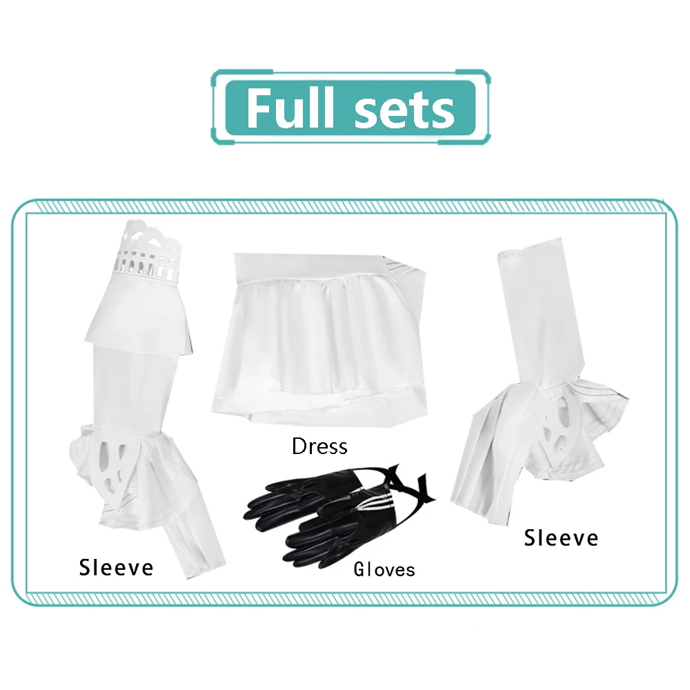 Wuthering Waves Kiana White Dress Cosplay Costume