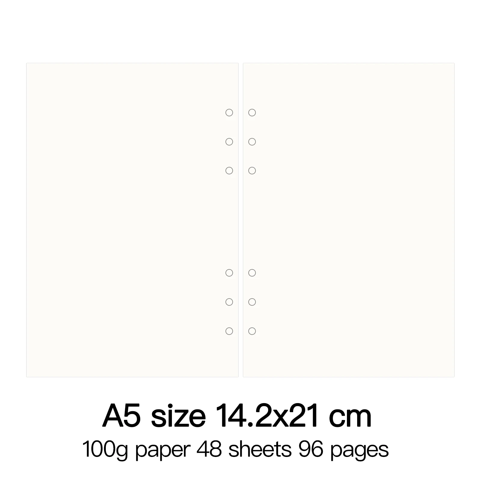 Premium Loose Leaf Spiral Notebook with High-Quality 100g Paper Inserts