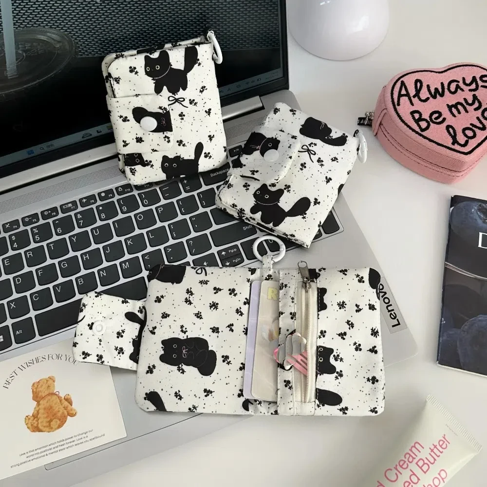 Cute Design Coin Purse Simplicity Style Multi-layer Card Holder Portable Size Catoon Pattern Korean Fashion Wallet Daily Carry