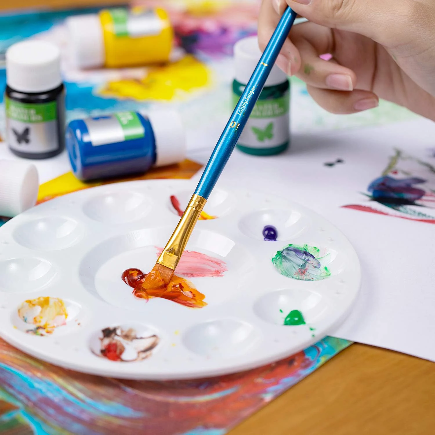 Paint Tray Palettes Plastic Round Paint Pallets for Kids or Students to Paints on School Project or Art Class 4/8/10/12/15pcs paint tray color palette watercolor palette