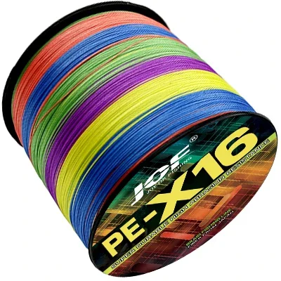 Ultra-Durable Braided Fishing Line - X16 Super Strong, HollowCore, Multifilament, 100-1000M, 11.3-91kg