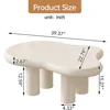 39.37" Cloud Coffee Table, Modern Coffee Table with 4 Sturdy Support Legs, Small  Coffee Table, 2.67" Thick Tabletop,Easy Match 2