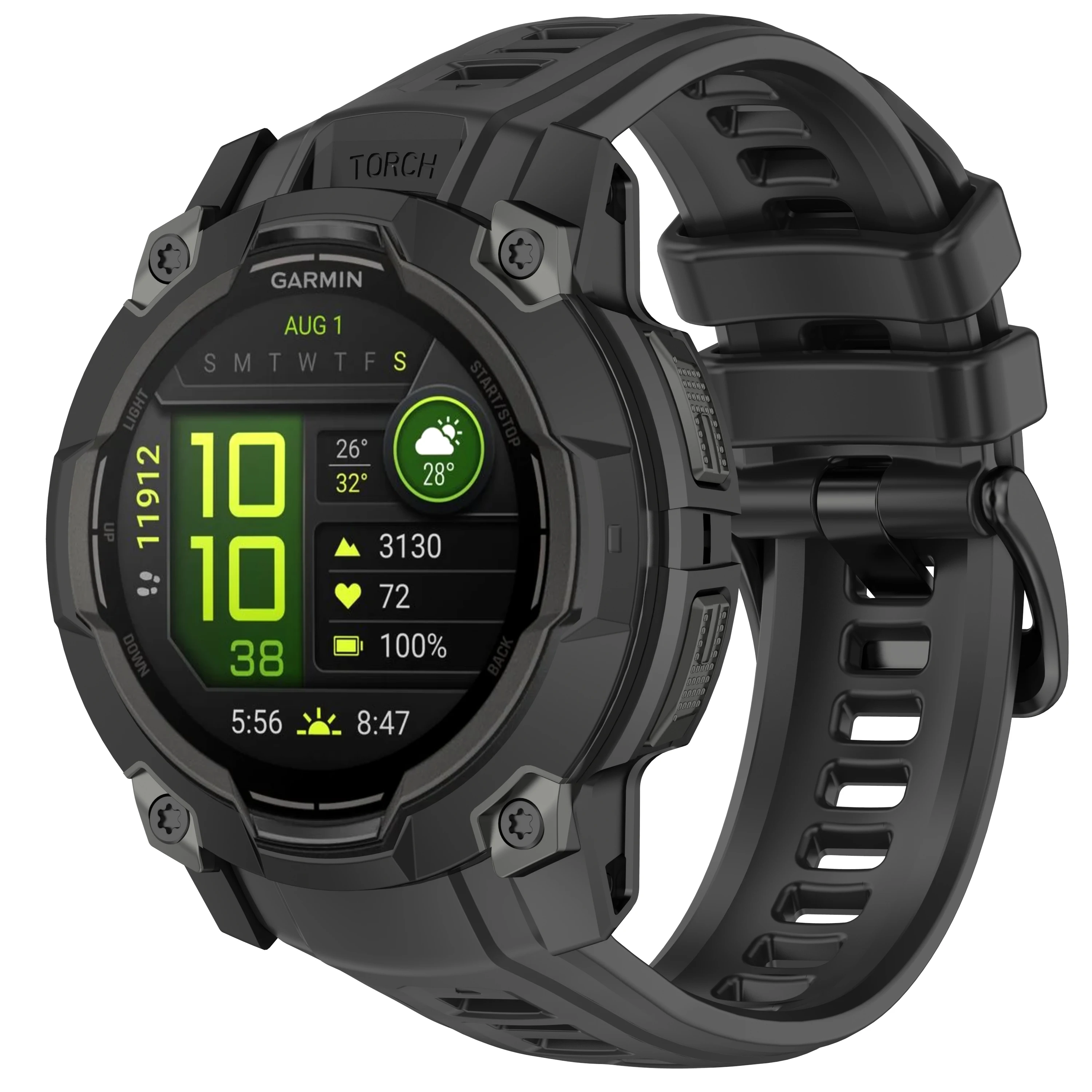 Premium Sports Silicone Watch Strap - Soft, Durable Replacement Band