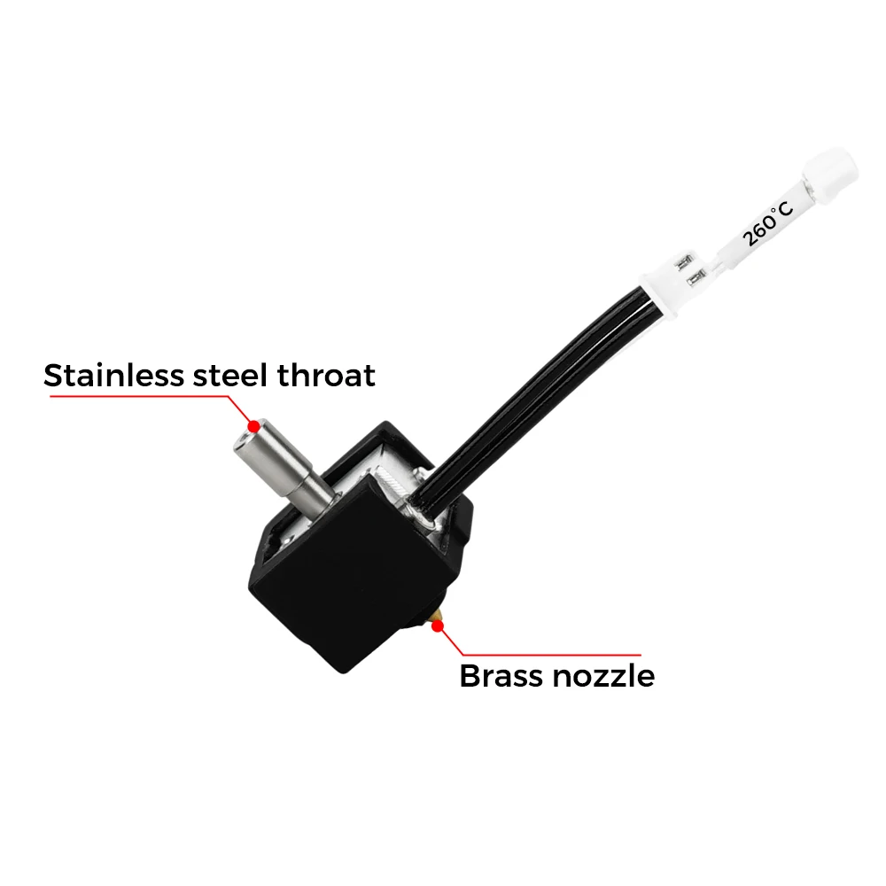 Advanced High-Temperature 3D Printer Hotend Upgrade Kit with Bimetallic Throat