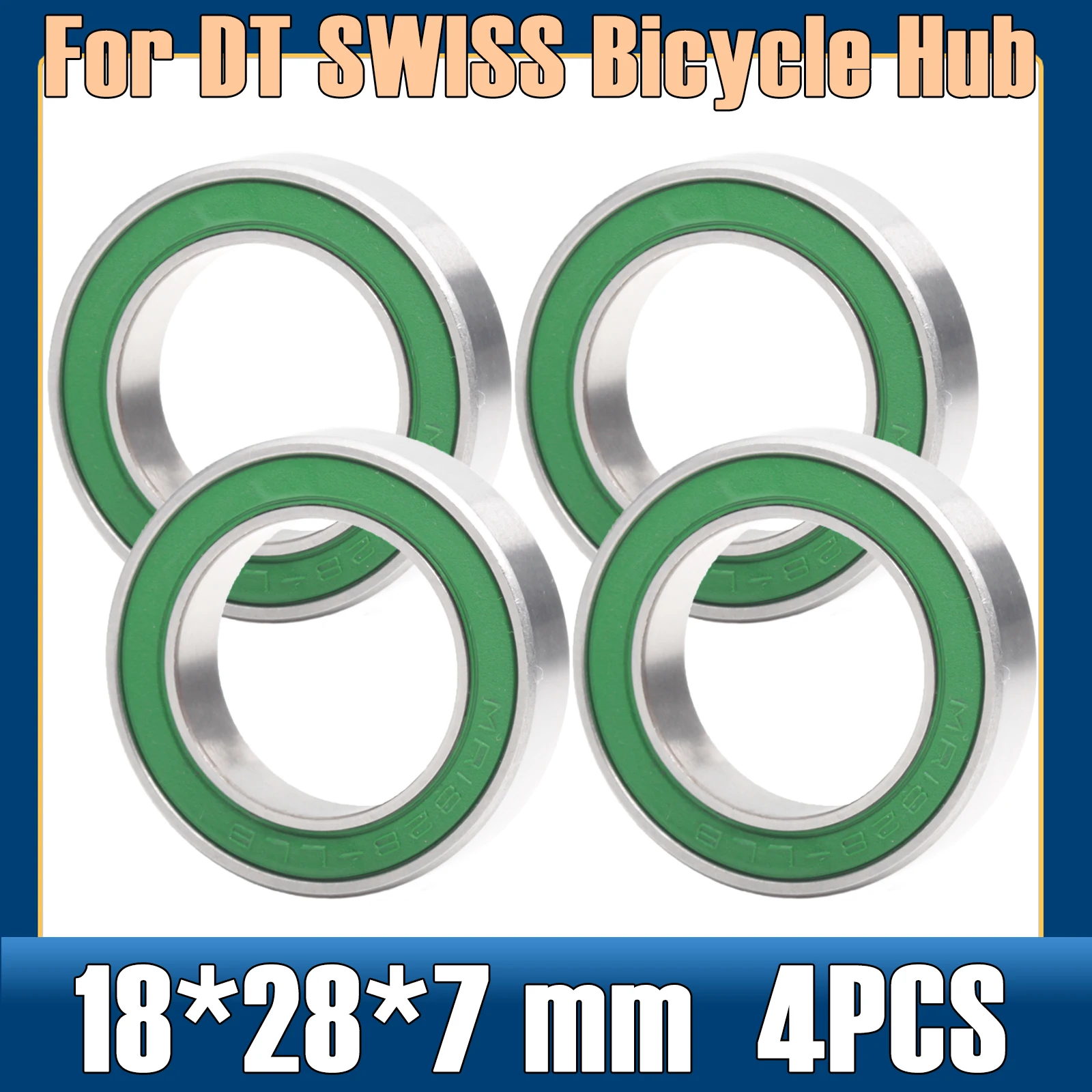 18287-2RS Bearing 18*28*7 mm 18287 RS DT SWISS Bicycle Hub Front Rear Hubs Wheel 4 PCS 18 28 7 Ball Bearings bicycle ball bearing bicycle wheel hub bearings