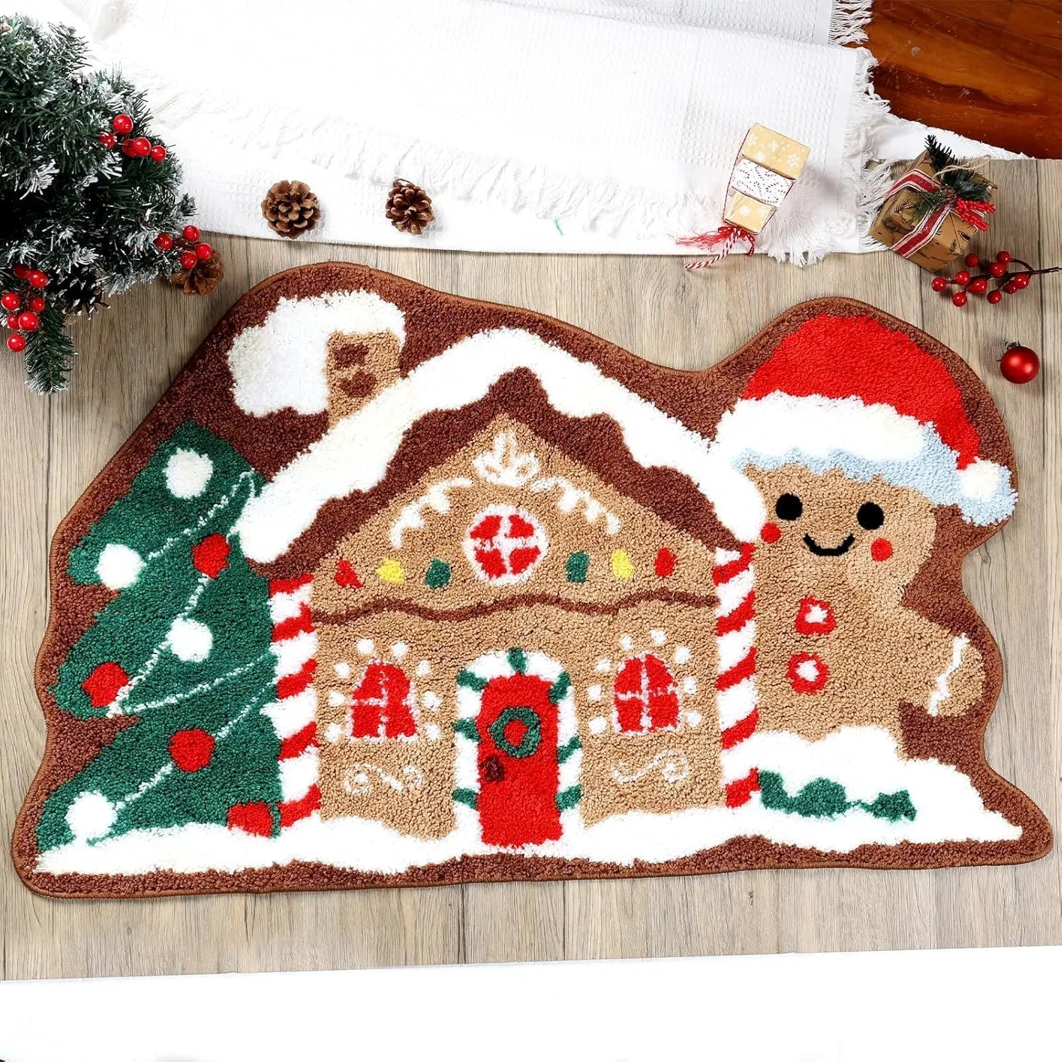 Christmas Gingerbread House Rug 3