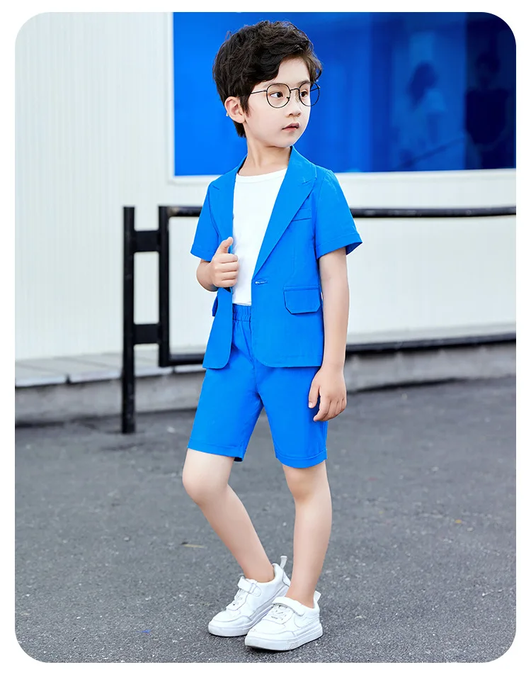 BOYCOTT スーツセット 165サイズ 男の子用半袖スーツ,フォーマルウェア,無地のブレザー,子供用