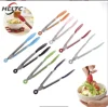Silicone BBQ Grilling Tong Kitchen Cooking Salad Bread Serving Tong Non-Stick Barbecue Clip Clamp Stainless Steel Tools Gadgets 6