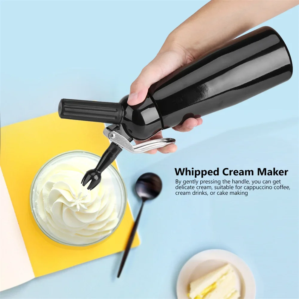Aluminium Whipped Cream Dispenser Kitchen Whipper Dessert Tools With Baking Nozzles Dropper Dining Foamer Cake Decoration Butter