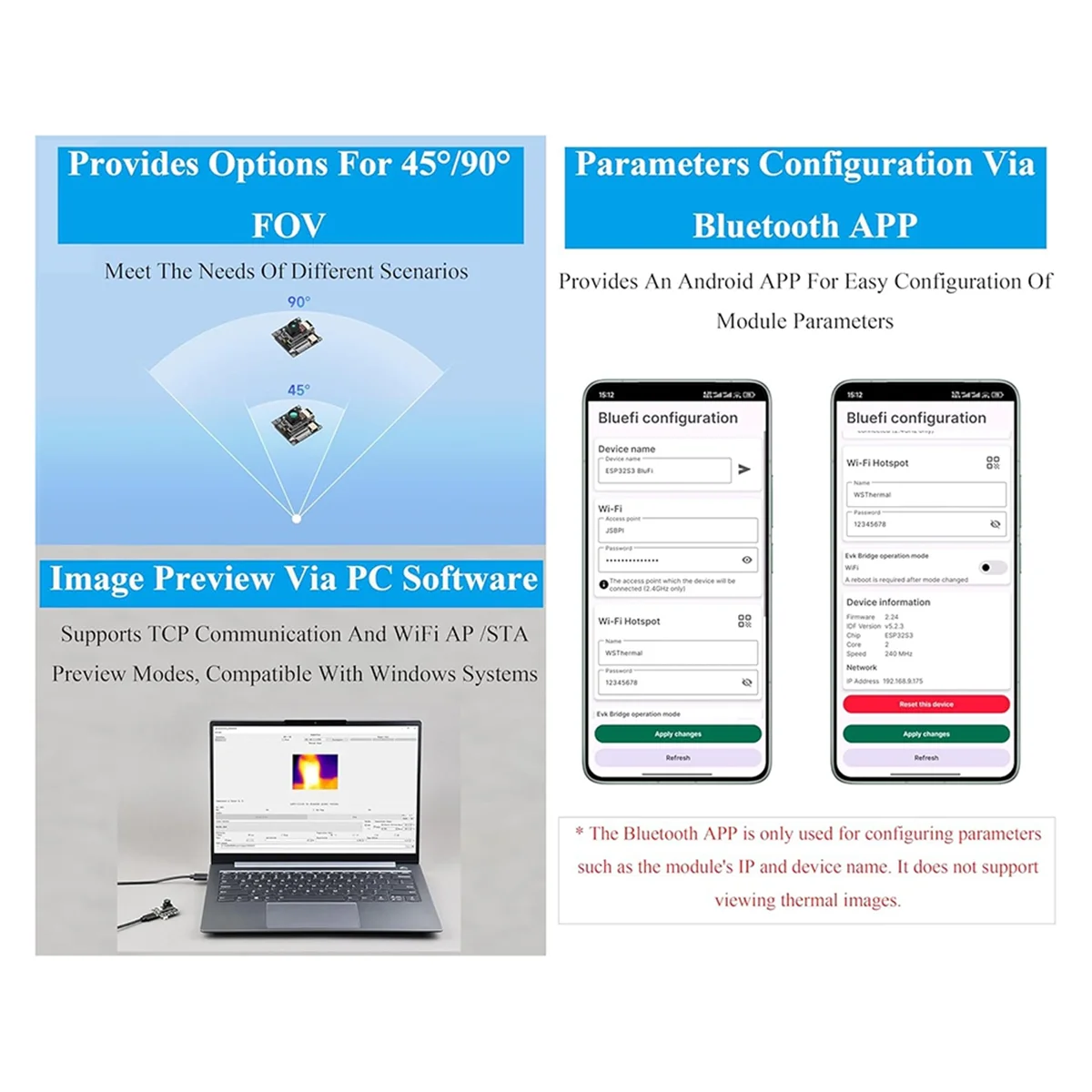 새로운 ESP32-S3 IR 열화상 카메라 모듈, ESP32-S3-WROOM-1,80x62픽셀 IR 어레이, 외부 장치 확장 A 탑재