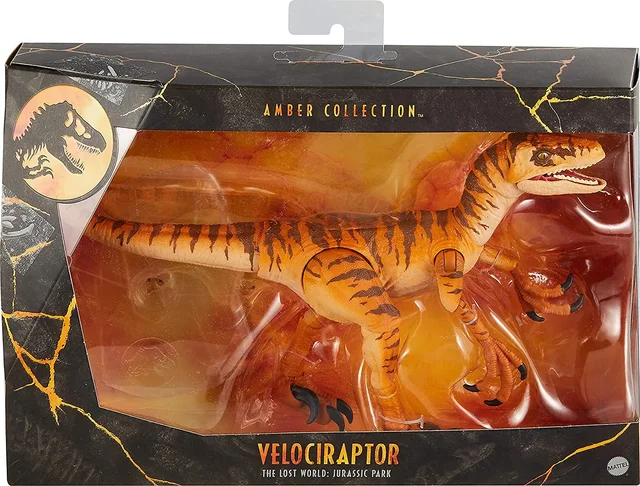 jurassic world amber collection velociraptor action figure