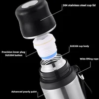 Large Capacity Stainless Steel Water Bottle With Lid Cup Coffee Vacuum Flask Outdoor Travel Thermal Cup Leakproof Thermos Bottle 3