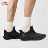 LI-NING SOFT GO 3 Chaussures de ville légères et confortables pour hommes, chaussures de sport décontractées à talon épais et souple AGLW001 2