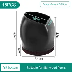 Silicone Floor Protector Caster Cups for Furniture and Office Chairs (15PCS)