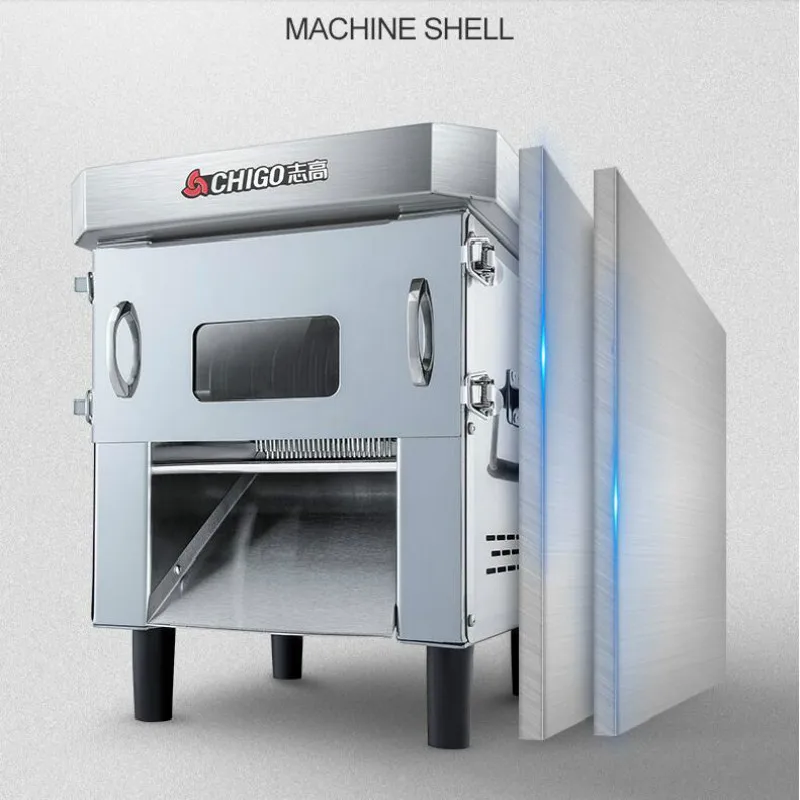 110V/220V Electric Meat Slicer Commercial Automatic Slicer Multifunctional Stainless Shred Slicer Cutter Meat Meat Grinder 6