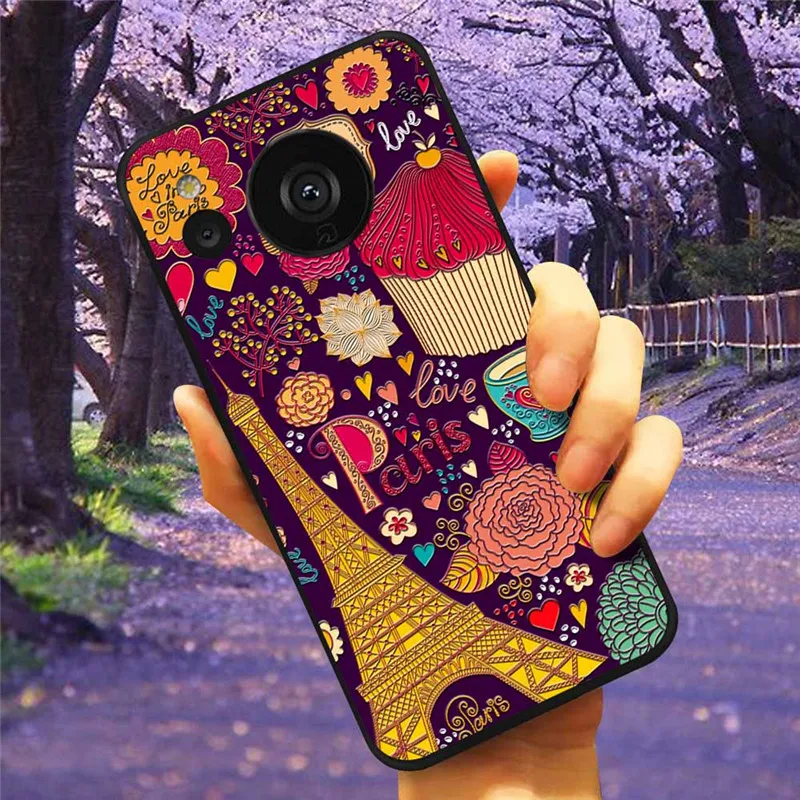 3D Relief Cartoon Silicone Back Cover - Embossed Soft Case