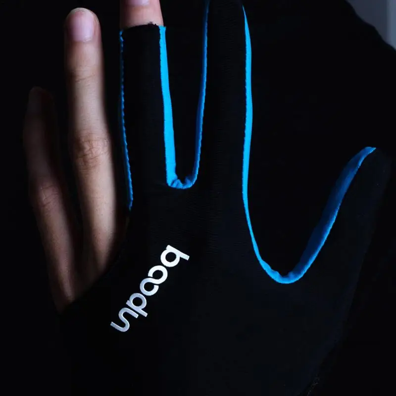 Predator Pool Gloves Billiards Glove Left right Adjustable Breathable Anti Slip Elastic 3 Finger Double Stitched Billiard Gloves