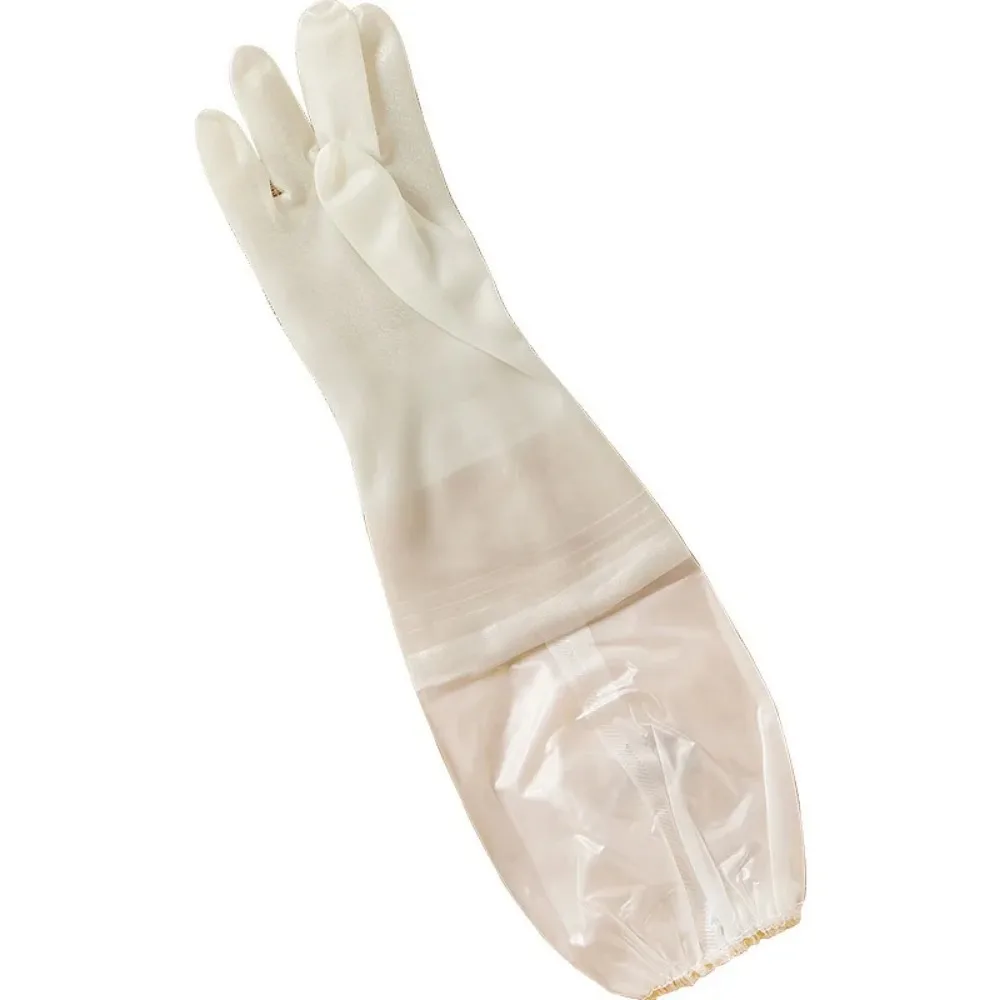 Dishwashing Gloves Female Waterproof Fleece Heavy Household Kitchen Durable Washing Dishes Cleaning Winter Long Sleeve Rubber dishwashing gloves