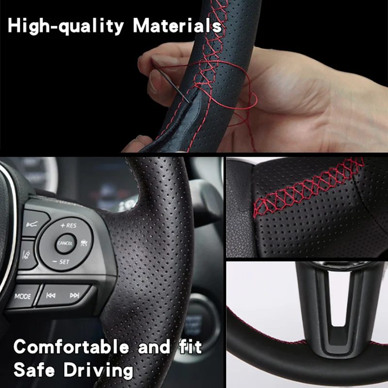 Custom Steering Wheel Cover Carbon Fiber Genuine Leather 100% Fit For Old Mazda 3 Mazda 5 Mazda 6 Pentium B70 Car Accessories