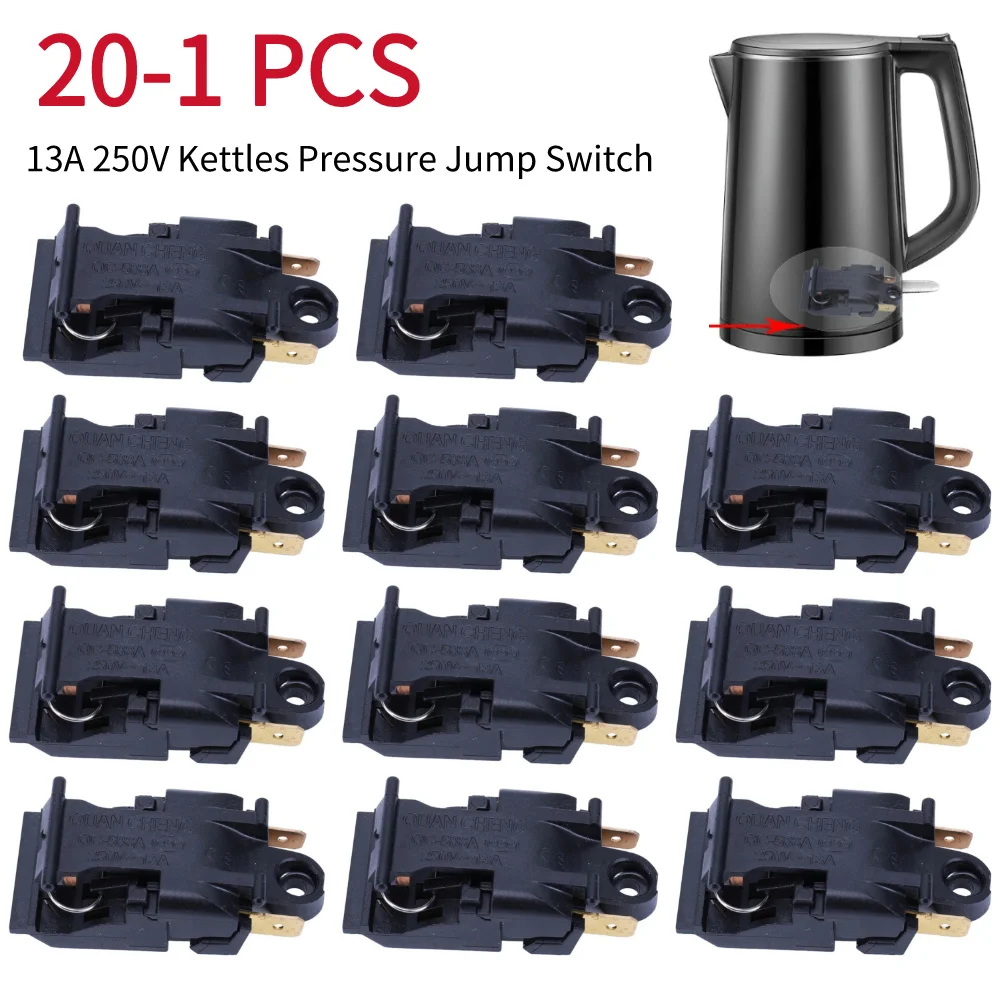 Electric Kettle Power Switch 13A 250V Kettles Thermostat Switch Universal Accessory Kettles Pressure Jump Switch Plastic+Metal