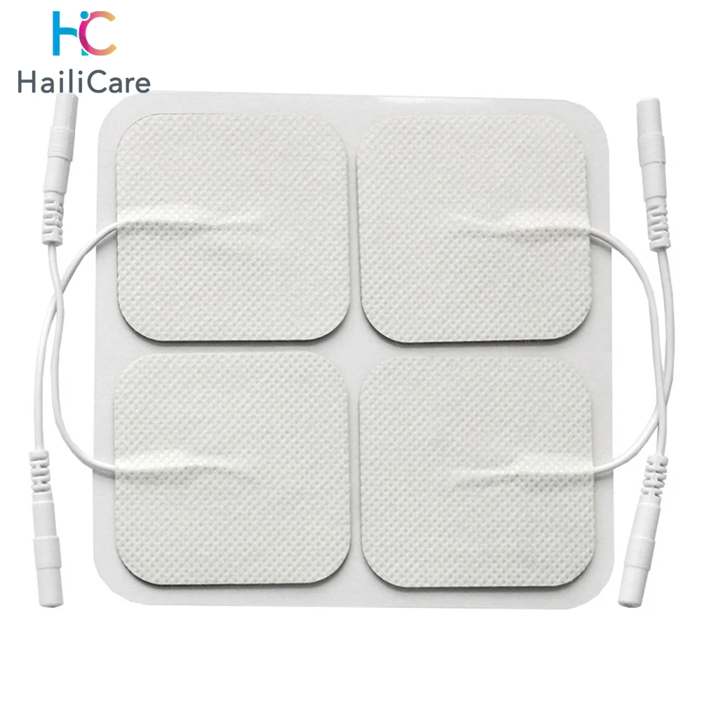 20Pcs/lot 4x4cm Ems Nerve Muscle Stimulator Silicone Gel Electrode Pads