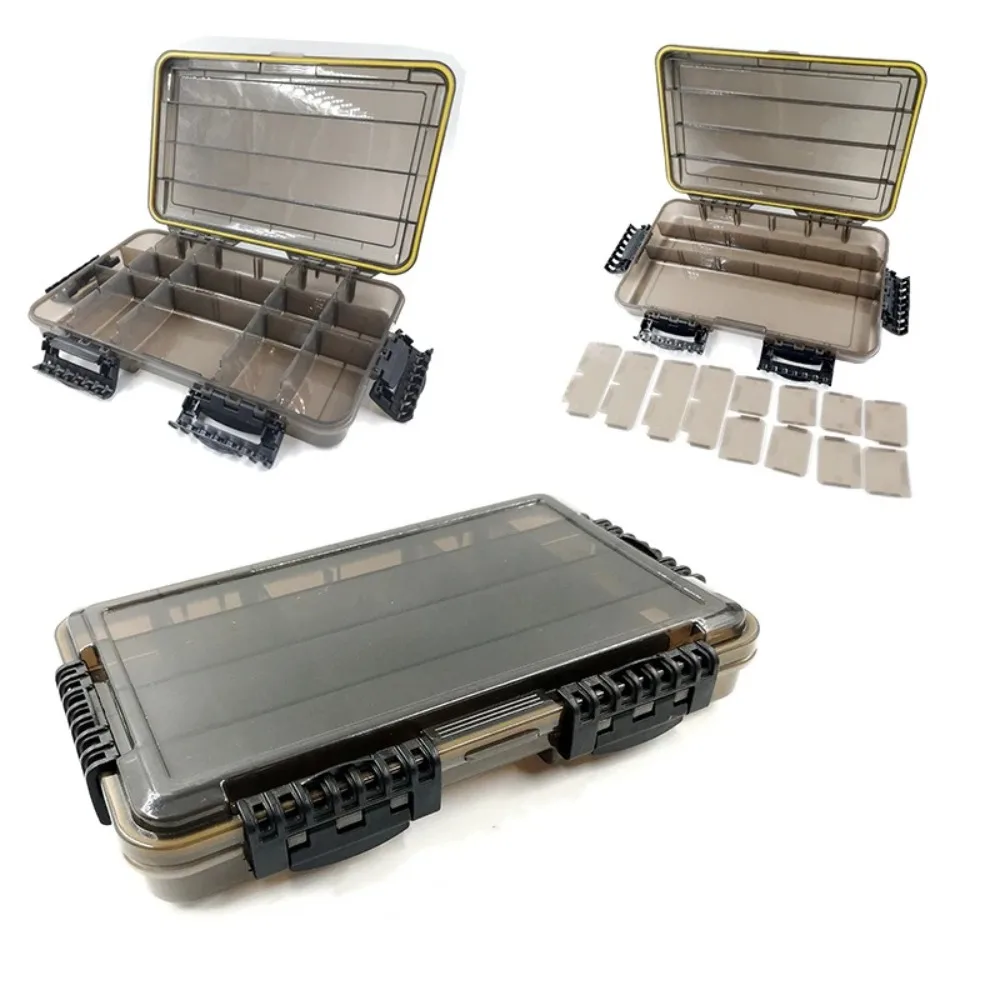 Large-Capacity Fishing Tackle Box Detachable Waterproof Fishing Storage Box S/M/L Thickened Fishing Gear Box Fake Bait