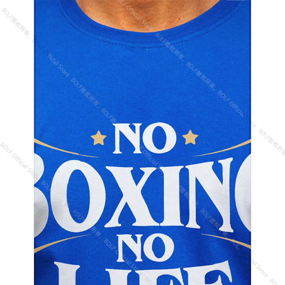 No Boxing No Life Gym Printed Vintage Men T-shirt Sport 100