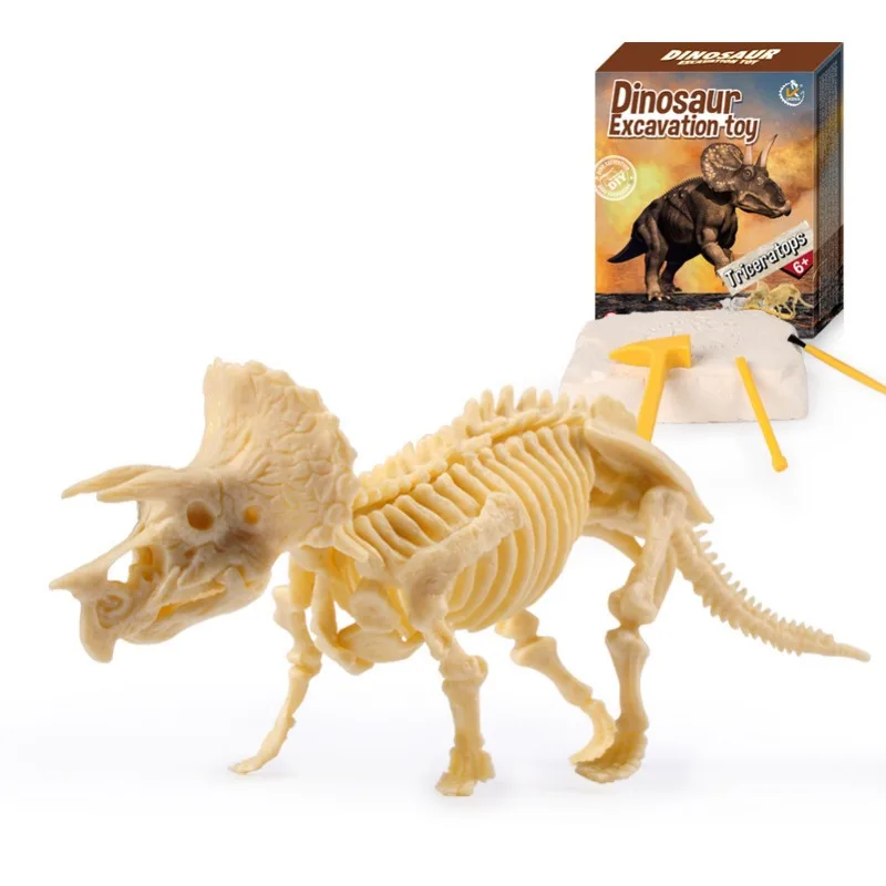 Dinosaur Fossil Excavation Kit Toys Jurassic Animal Skeleton Model Scientific Mining Archaeological Education Game Children Gift 5