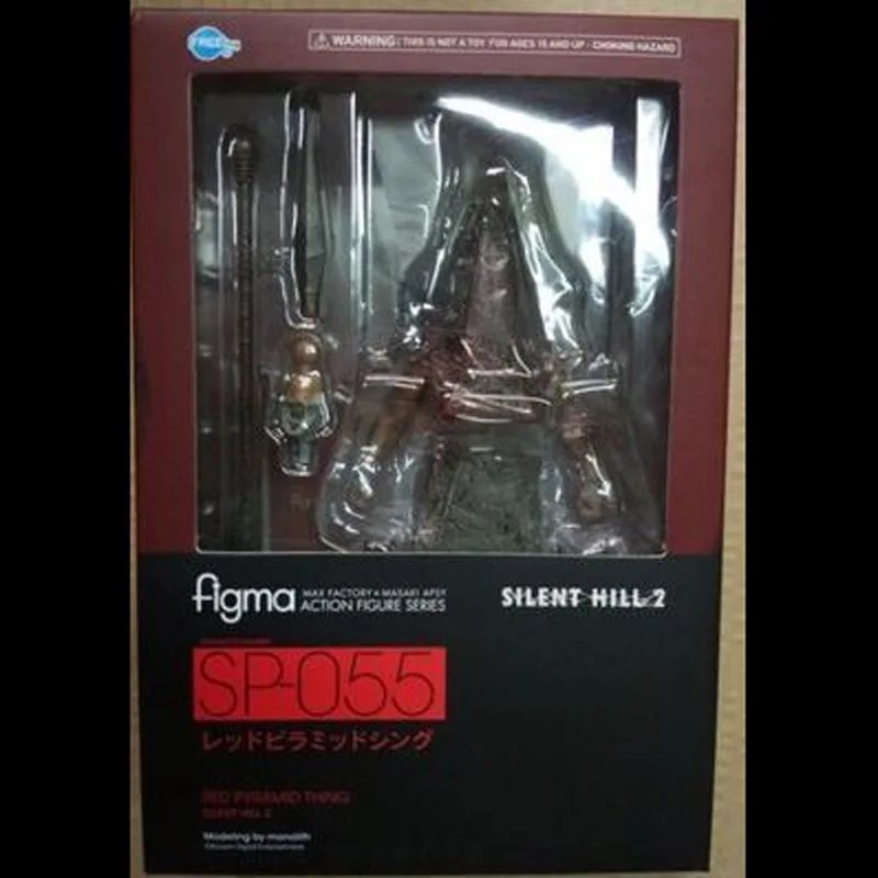 Silent Hill-Action Figure sem rosto, cabeça triangular, pirâmide vermelha,  filme móvel, periférico, figura manual, presente de Natal, genuíno, 2