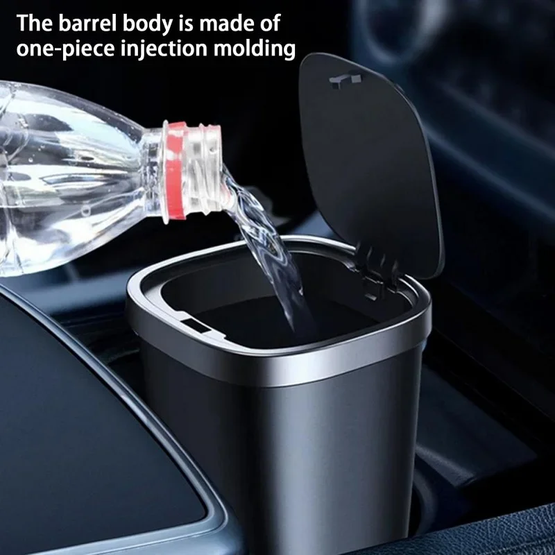 800ML Car Trash Holder Click Garbage Bin Ashtray Dust Case Trash Waste Bag Open Cover Auto Organizer Storage Box Car Accessories