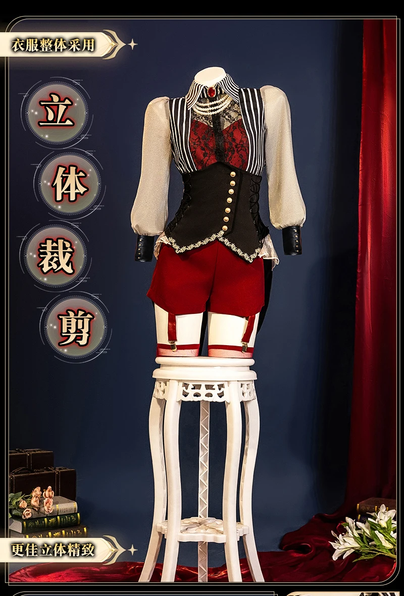 Anime Ave Mujica Yūtenji Amoris Cosplay Kostüm Wig Coat Shirt Maske Halskette Socken Set Frauen Mädchen Halloween Rolle spielen Schuhe 3