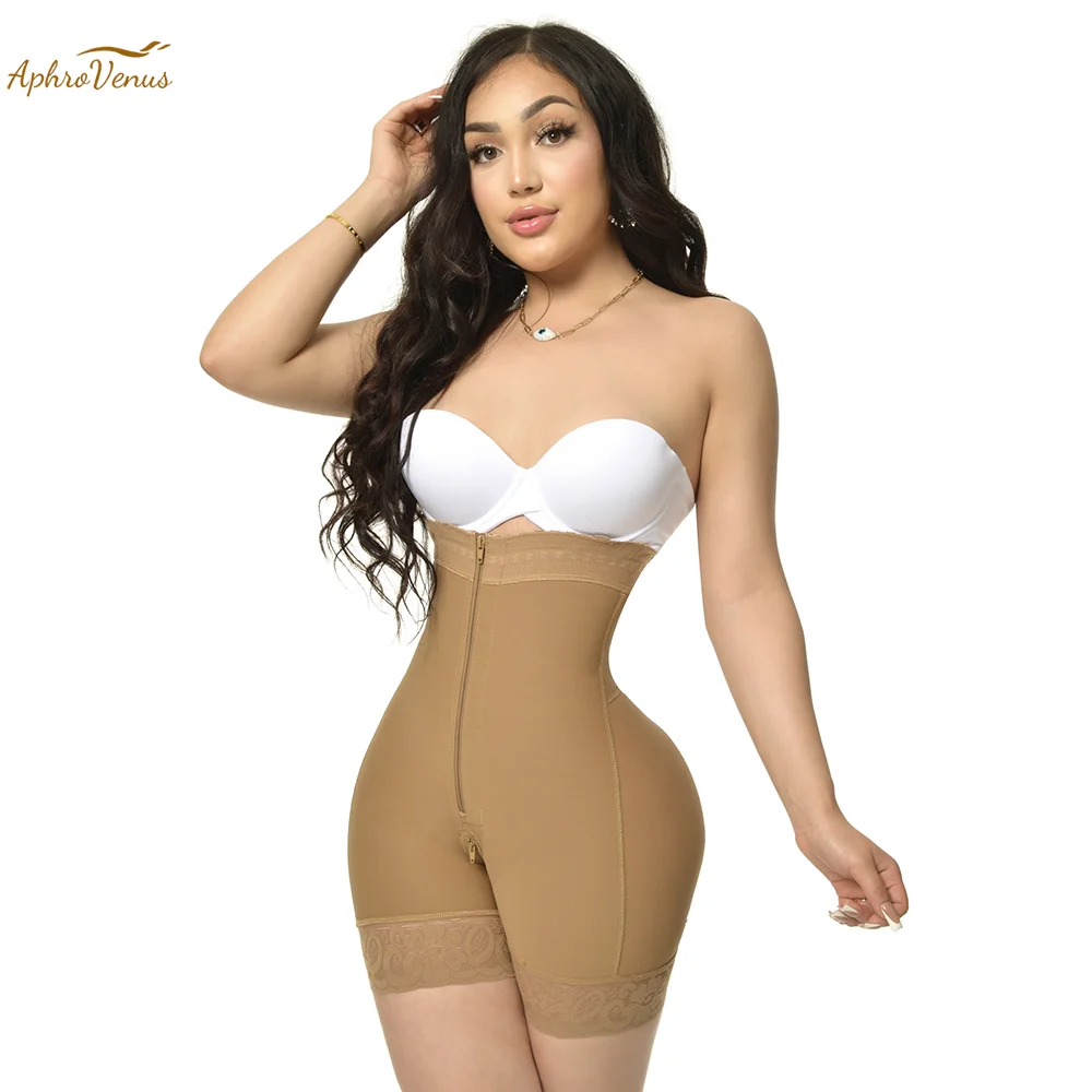 Fajas Colombianas Compression Shaper Open Bust Tummy Control with Zipper Body Beauty Shapewear Waist Trainer Post-Surgical Use waist trainer women body shaper