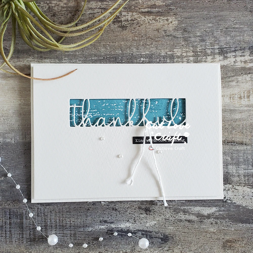 Catlove 감사하는 단어 프레임 금속 절단 다이, 스크랩북 몰드 스텐실 다이 컷 카드 제작, DIY 공예 엠보싱, 새로운 다이
