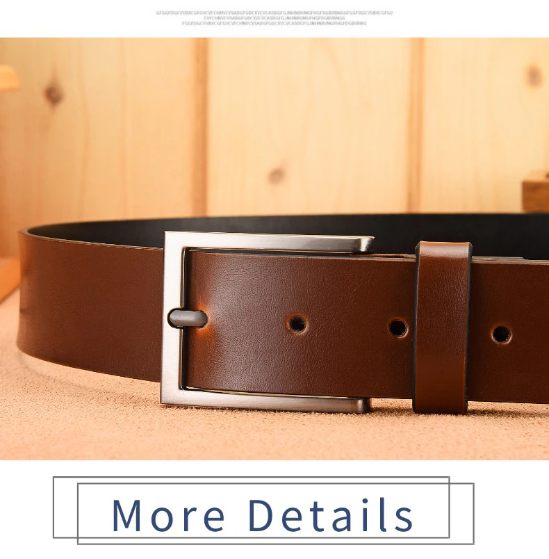 Male Genuine Leather Belts For Men's High Quality Luxury Pin Buckle Jeans Cowskin Casual Belt Business Cowboy Waistband tiger belt