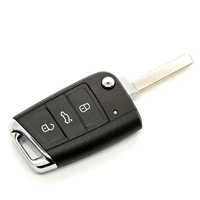 ที่ดีที่สุด KEY3 ปุ่มดัดแปลงพับรีโมทกุญแจรถ Keyless สําหรับ Volkswagen VW Golf 7 GTI MK7 Skoda Octavia A7 ที่นั่ง 4