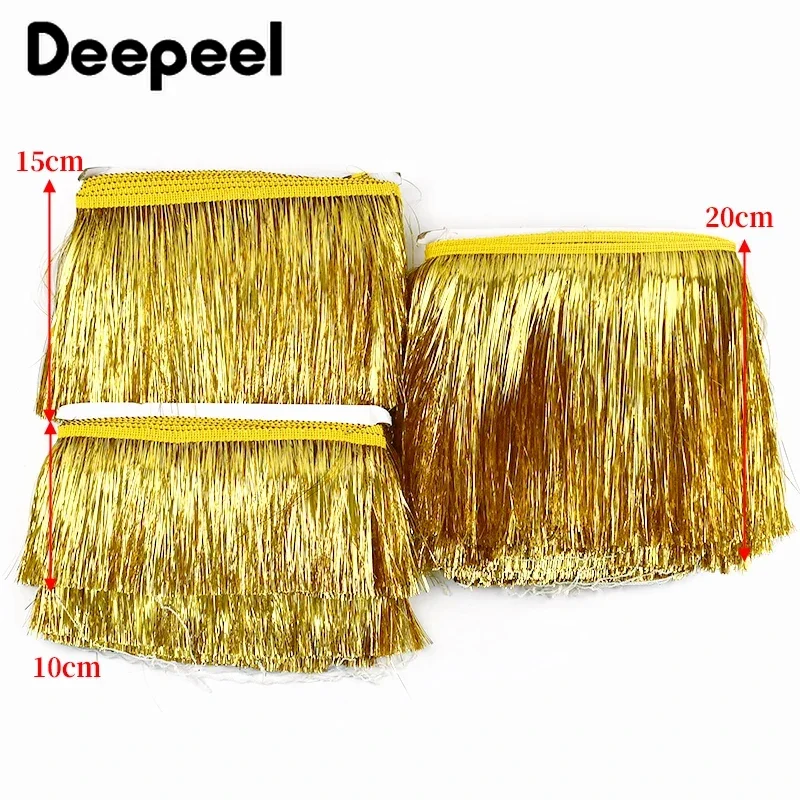 5/10M 10/15/20cm Colorful Brilliant Tassel Fringes Latin Dress Curtain Lace Trim Fringe Christmas Decoration Sewing Accessories
