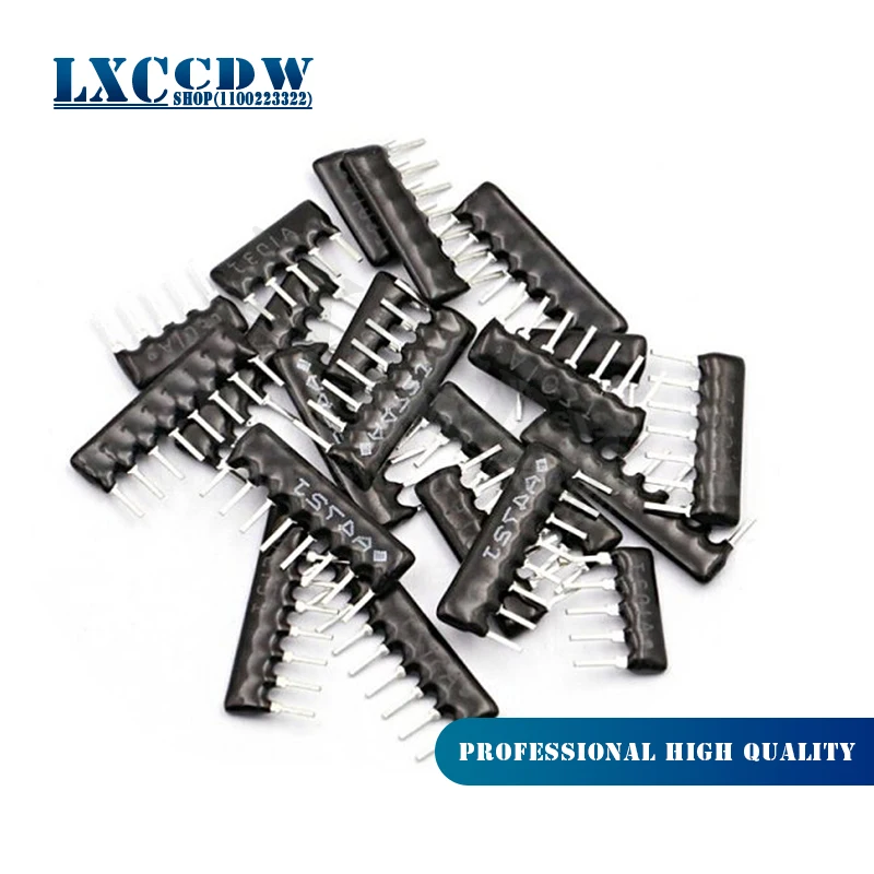 

10pcs DIP exclusion Network Resistor array 9pin 100 220 330 470 510 680 1K 1.2K 1.5K 2K 2.2K 3.3K 4.7K 5.1K 5.6K 10K 100K ohm