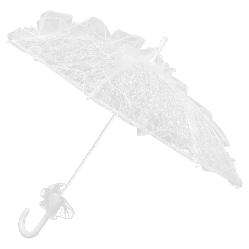 *Black Umbrella Wedding Decorations Clear Umbrellas High Quality Embroidery Baby Bridal Parasol