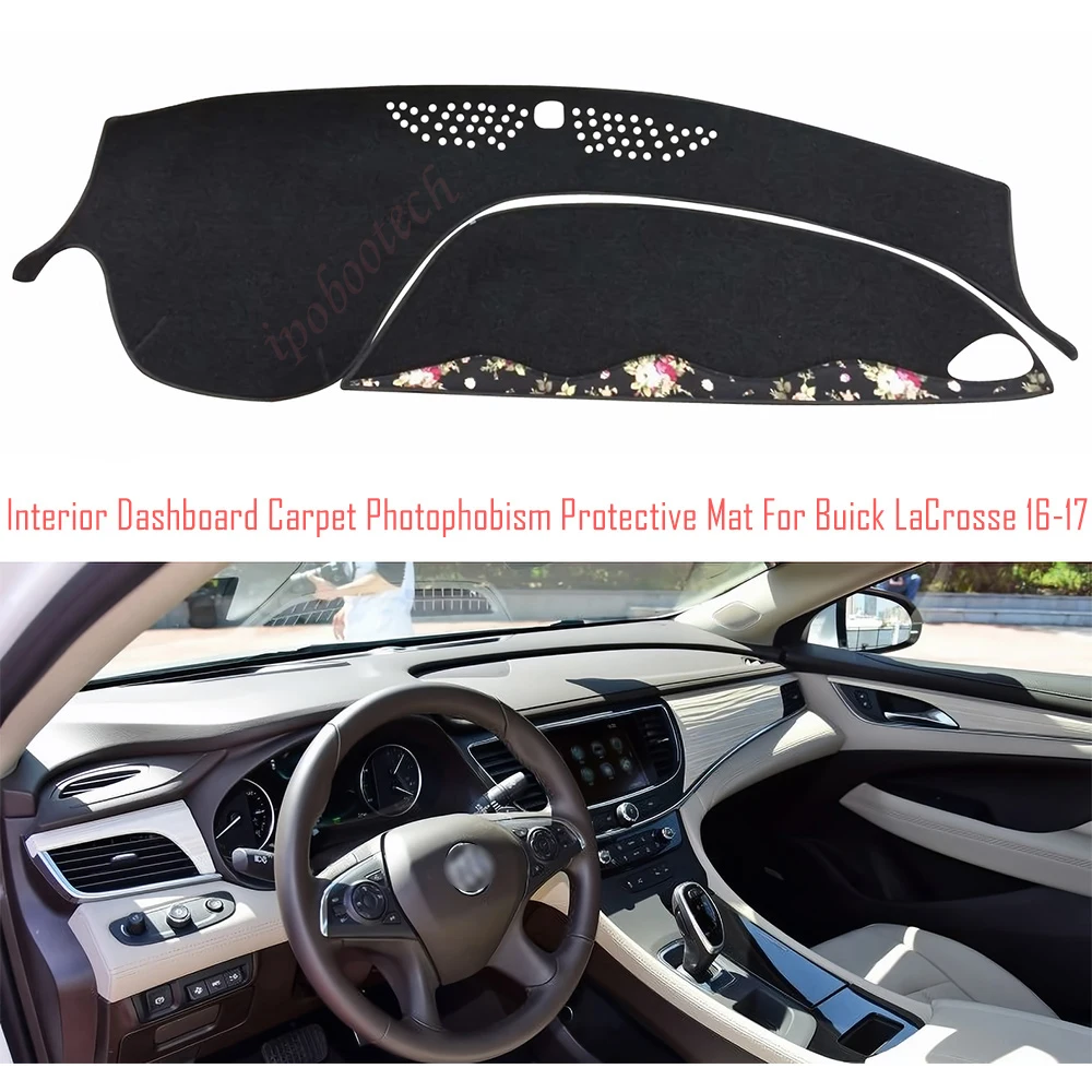 

Interior Dashboard Carpet Photophobism Protective Pad Mat For Buick LaCrosse 2016-2017