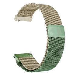 Elegant Metallic Milanese Loop Adjustable Watch Strap, 20/22mm Band Size for 22MM (Gradient RGGr)