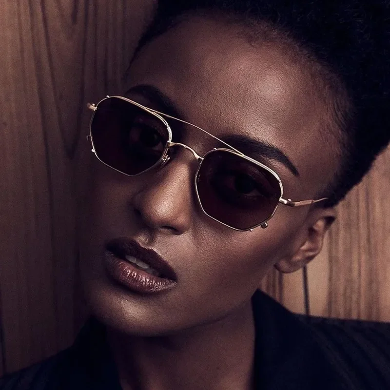 

2024 High quality handmade metal frame sunglasses for women luxury brand designer men's sunglasses UV400