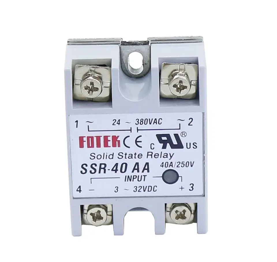 Relé De Tado Sólido Monofásico, 10A, 25A, 40A, 60A, AC AC, CA SSR - Foto 2