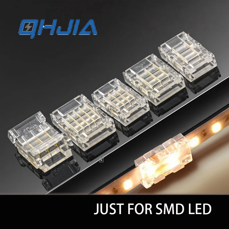 ขั้วต่อคริสตัล LED แบบ SMD 2 3 4 5 ขา แบบไม่ต้องบัดกรี สำหรับต่อสายไฟแถบไฟ LED ขนาด 5/8/10 มม. 1