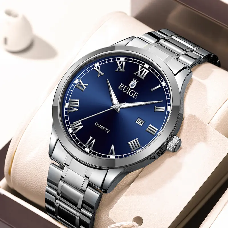 RUIGE Fashion Men's Watch Roman Scale Minimalist Men's Famous Watch Night Glow Waterproof Trendy Watch - Image 7